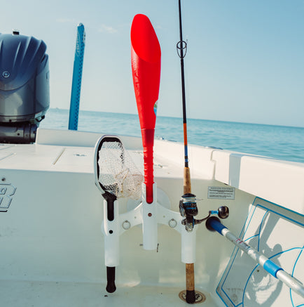 Large Triple Boat Fishing Rod Holder Holds 3 Rods Vertical Mount