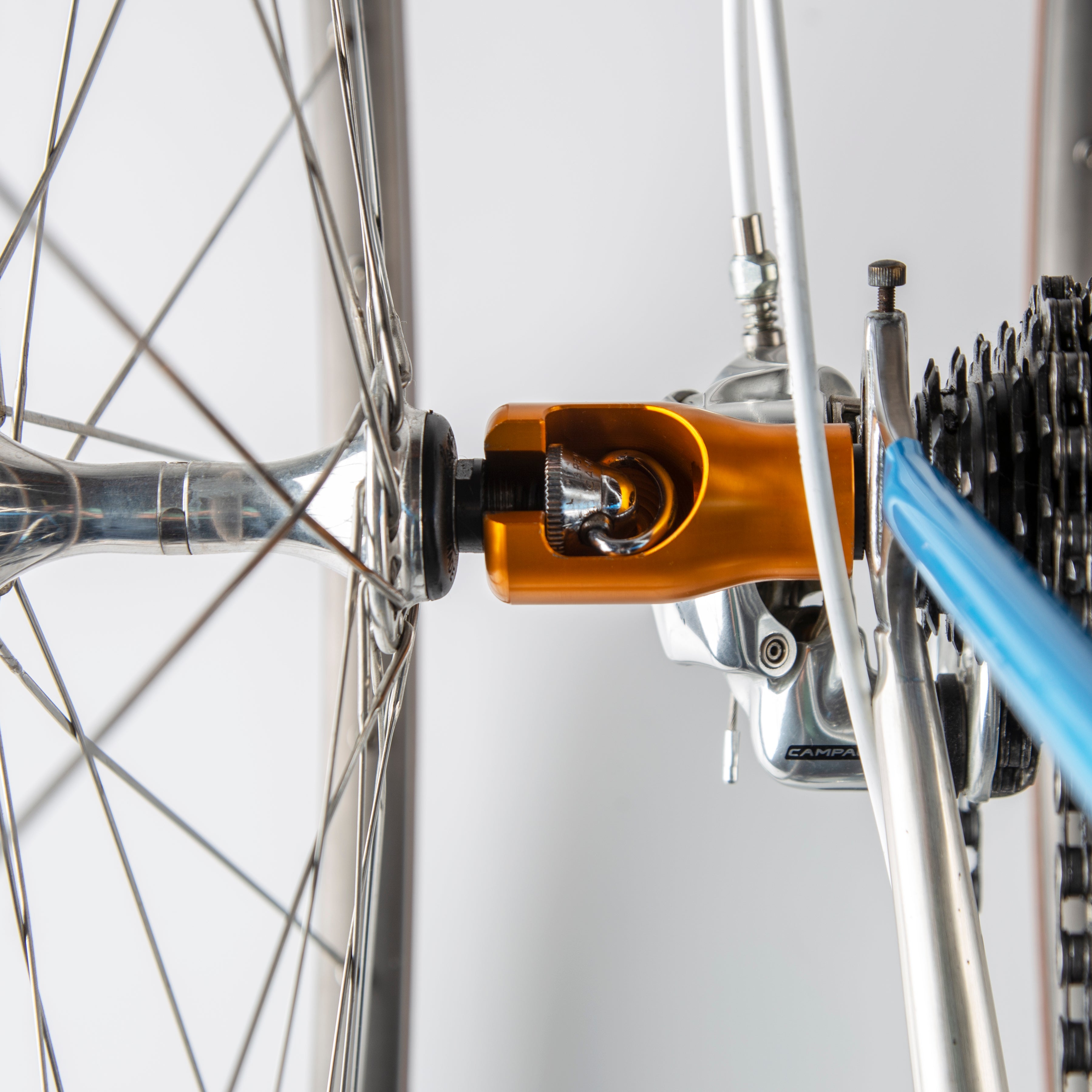 Bicycle front store wheel holder